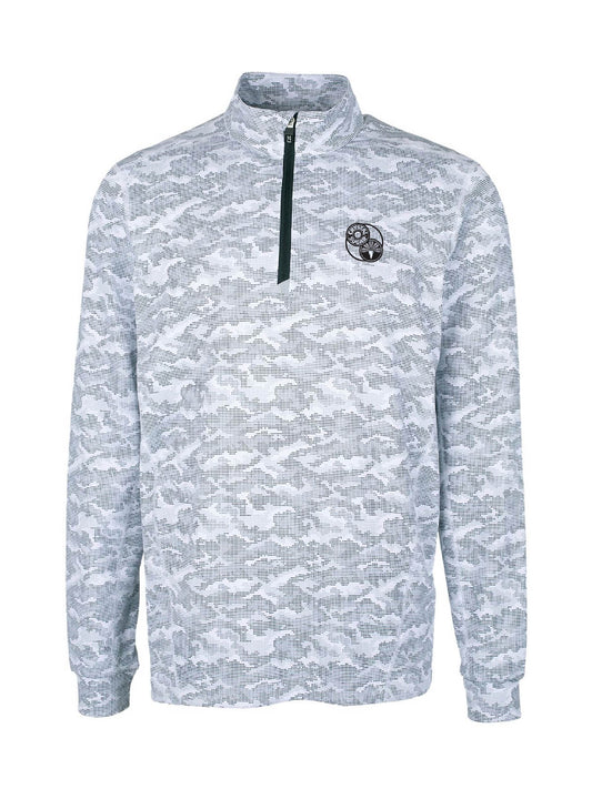 ACS205. Cutter & Buck Traverse Camo Print Stretch 1/4-Zip Men's Pullover