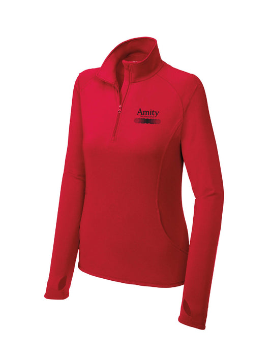 AT100. Sport-Tek Ladies Sport-Wick Stretch 1/4-Zip Pullover