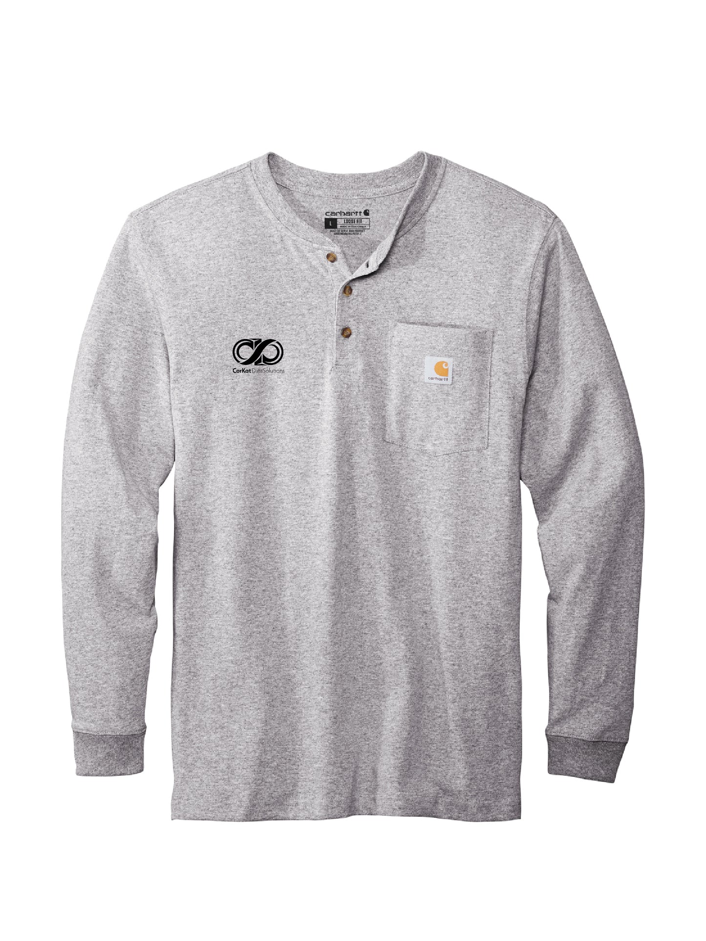 CK221. Carhartt® Long Sleeve Henley T-Shirt