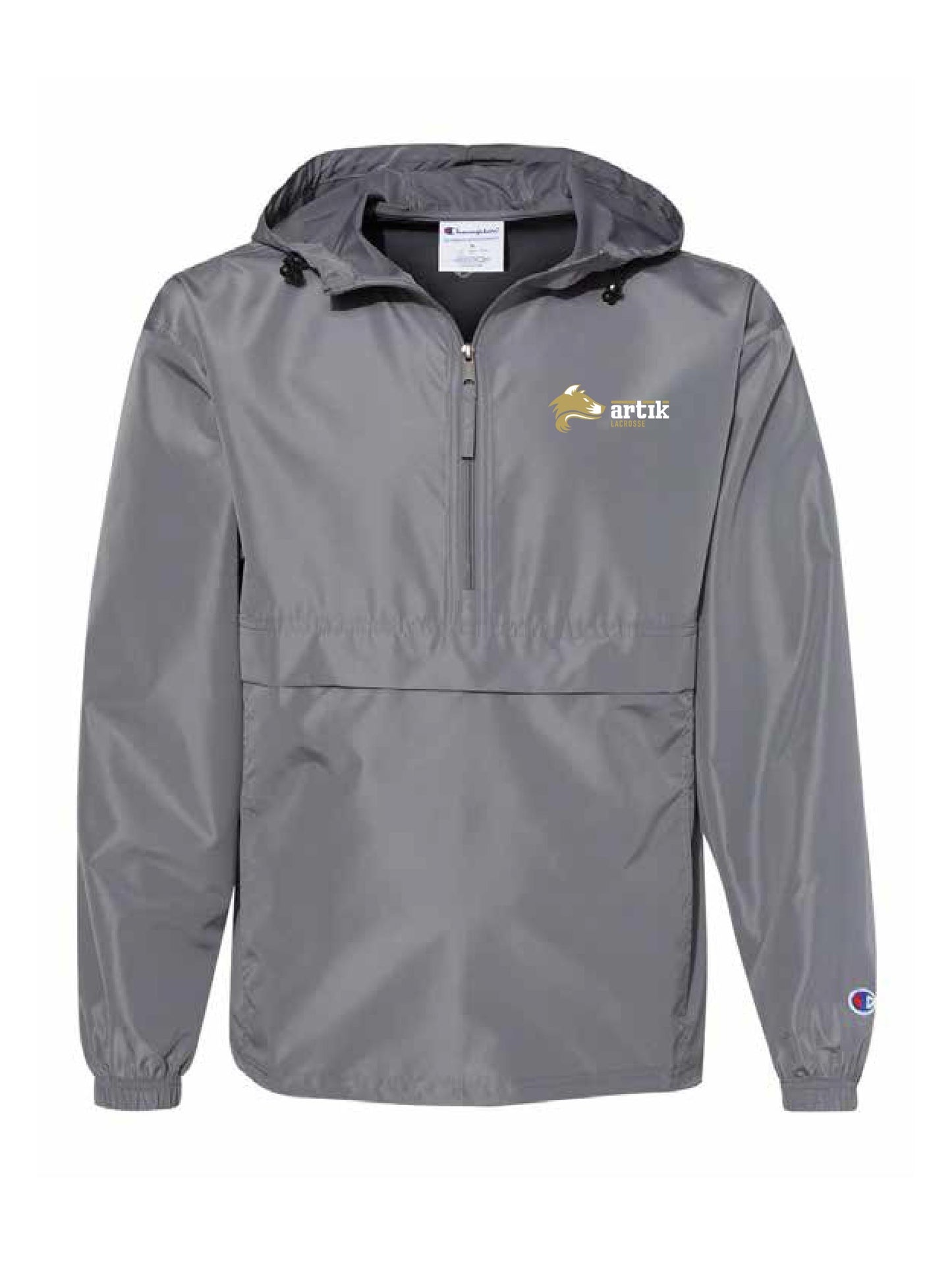 AL305. Champion Hooded Packable 1/4 Zip Jacket