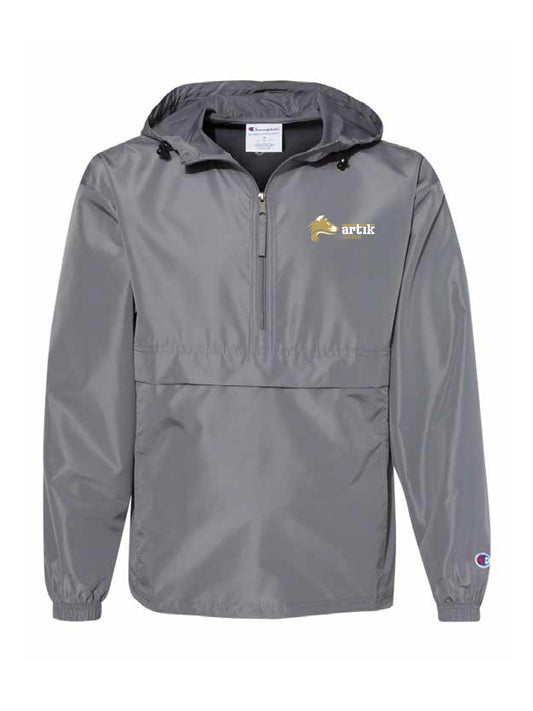 AL305. Champion Hooded Packable 1/4 Zip Jacket