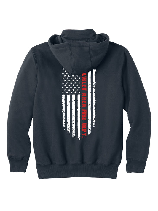 HFD100. Carhartt Rain Defender Paxton Heavyweight Hooded Zip Mock Sweatshirt