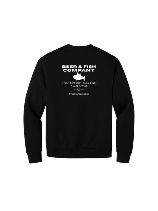 BAF121. "Beer & Fish Company" Unisex Heavyweight Crewneck Sweatshirt
