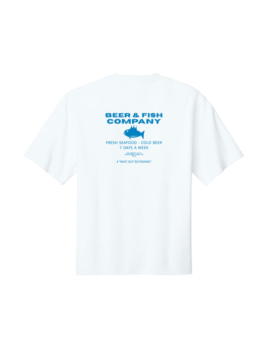 BAF101. "Beer & Fish Company" Oversized Gritty Tee