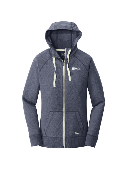 BIA103. New Era Women's Sueded Cotton Blend Full-Zip Hoodie