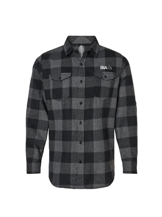 BIA207. Burnside Yarn-Dyed Long Sleeve Flannel Shirt