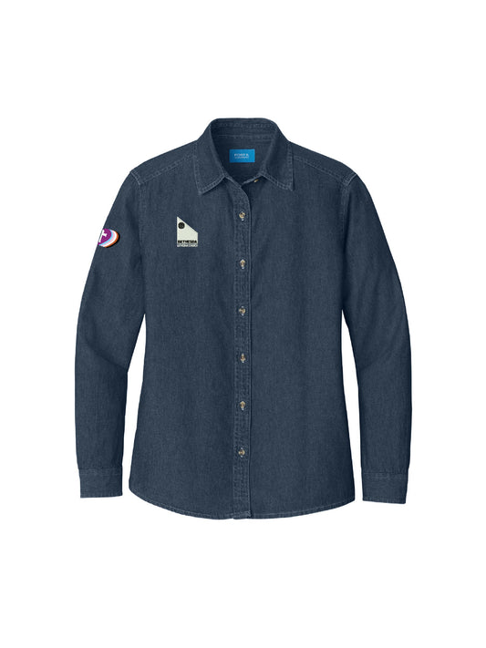 BLC208. Port & Company® Long Sleeve Value Denim Shirt