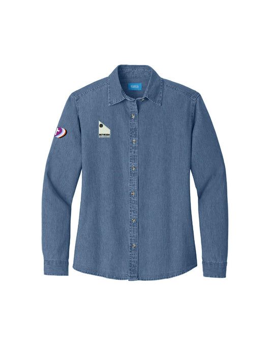 BLC208. Port & Company® Long Sleeve Value Denim Shirt