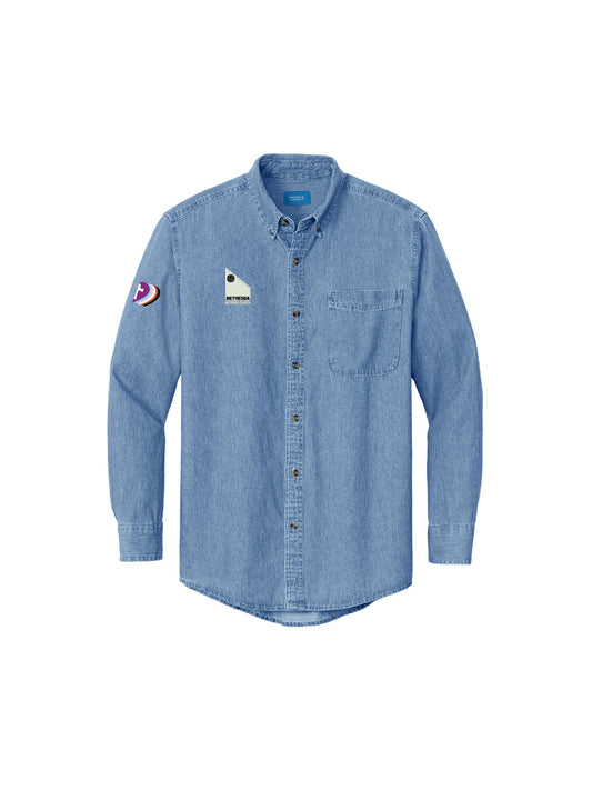 BLC103. Port & Company® Ladies' Long Sleeve Value Denim Shirt