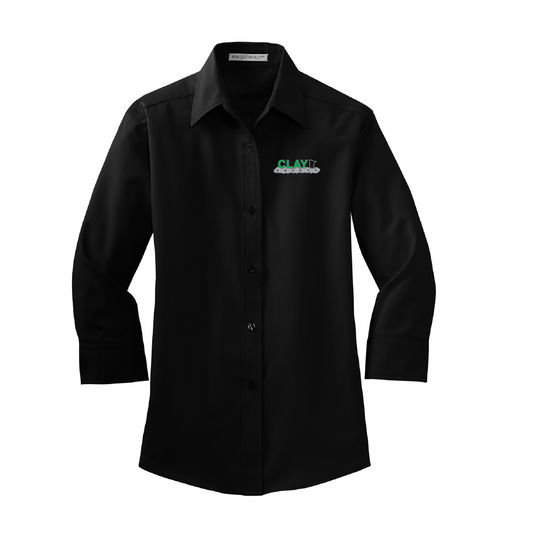 CC226. Port Authority® Ladies 3/4-Sleeve Easy Care Shirt