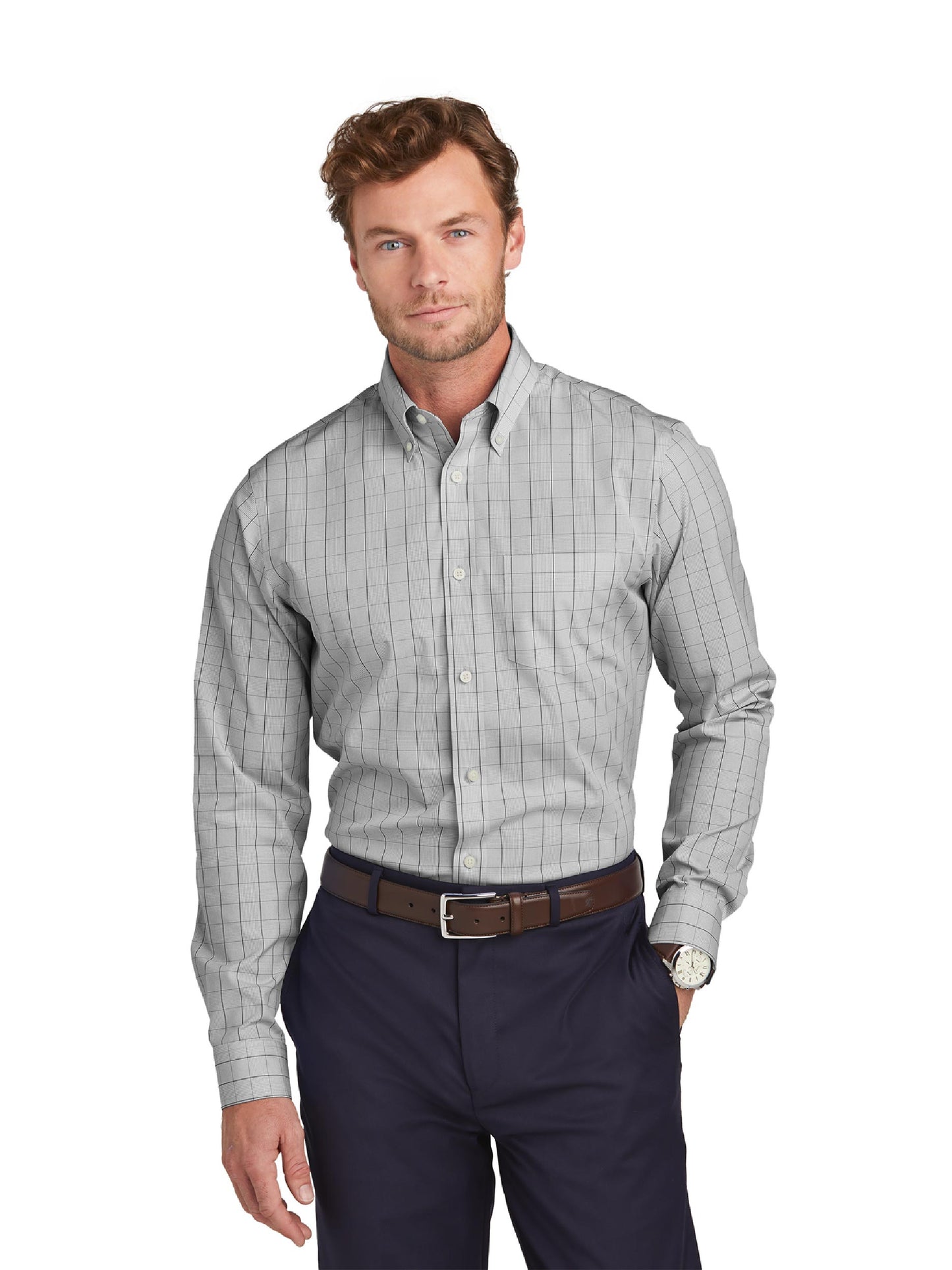EC107. Brooks Brothers® Wrinkle-Free Stretch Patterned Shirt