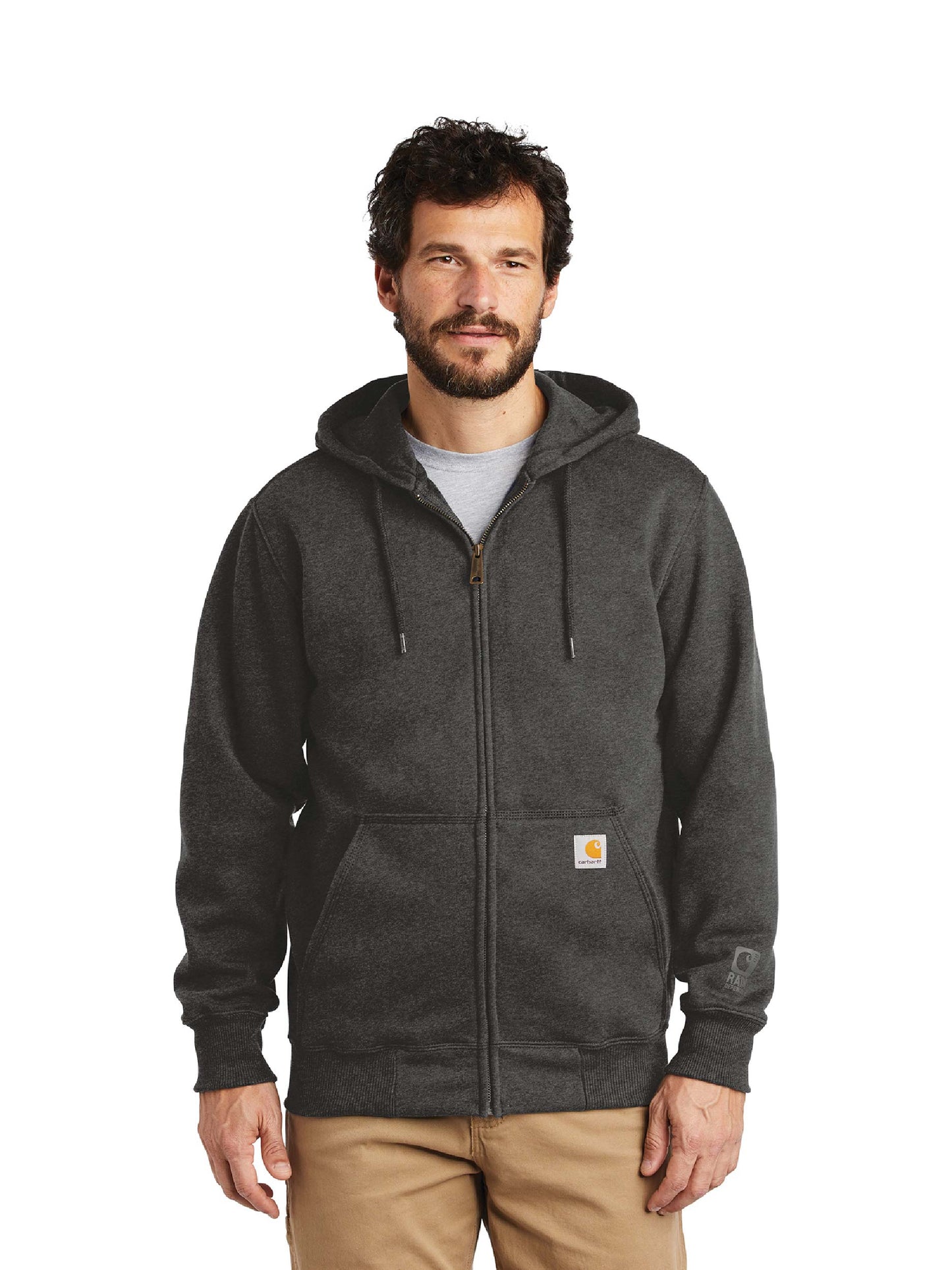 EC114. Carhartt® Rain Defender® Paxton Heavyweight Hooded Zip-Front Sweatshirt