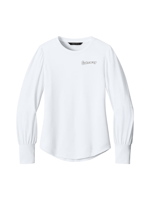 GW103. Mercer+Mettle Women's Stretch Jersey Long Sleeve Blouson Top