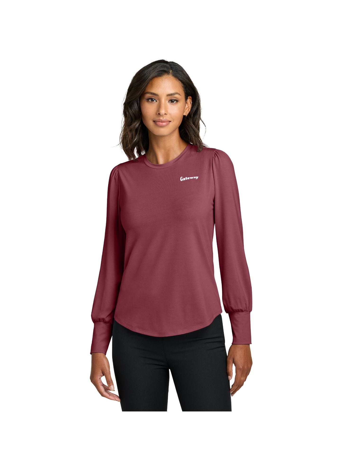 GW103. Mercer+Mettle Women's Stretch Jersey Long Sleeve Blouson Top