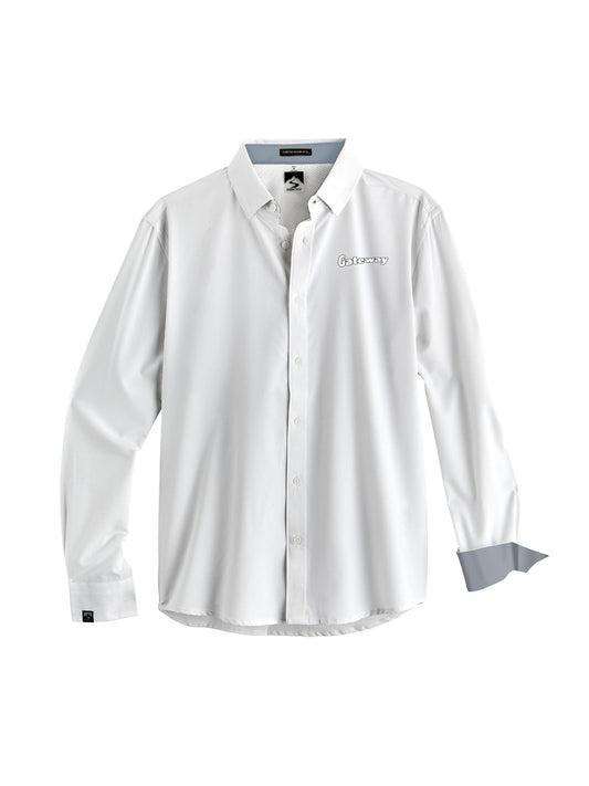 GW203. Men's Influencer 4-Way Strech Solid Woven Shirt