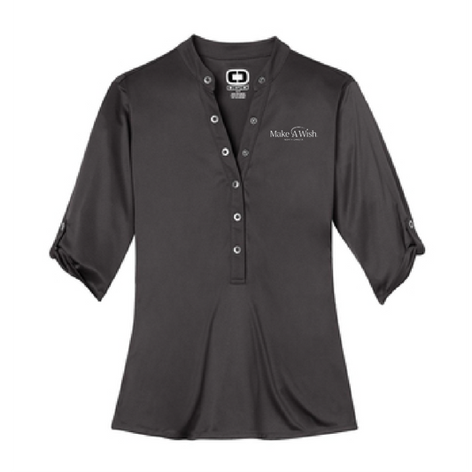 MAW102. Ladies’ 3/4-Sleeve Crush Henley