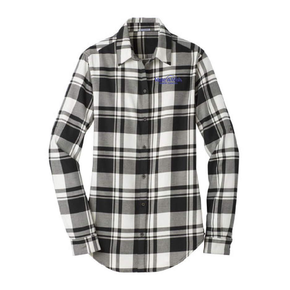 MAW103. Ladies' Port Authority® Plaid Flannel Tunic