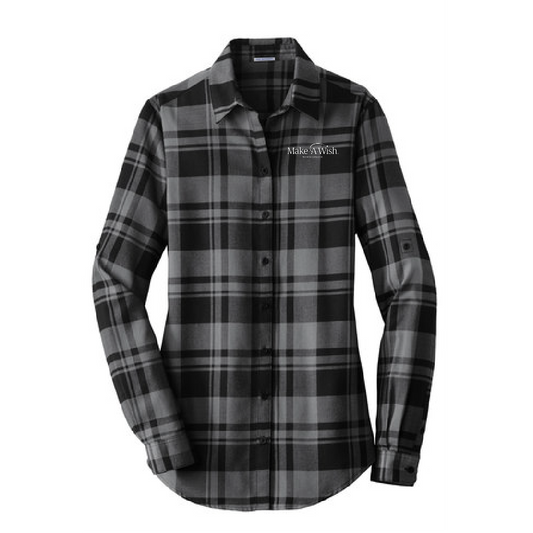 MAW103. Ladies' Port Authority® Plaid Flannel Tunic