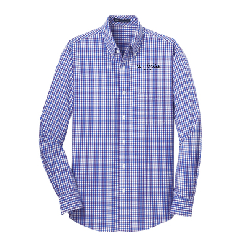 MAW205. Men's Port Authority® Long Sleeve Gingham Easy Care Shirt