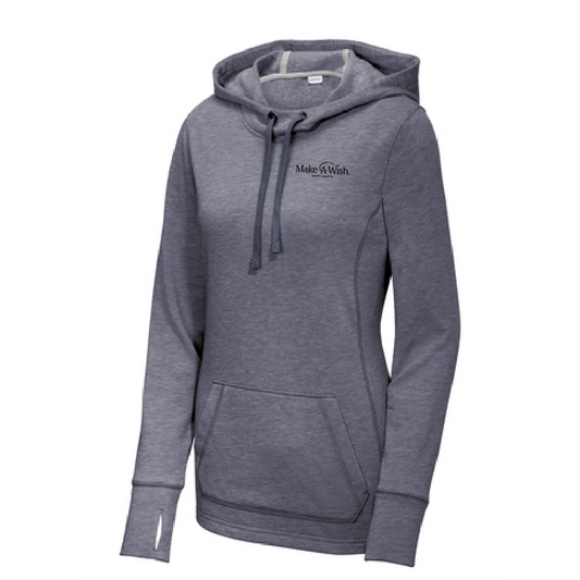 MAW109. Ladies' Sport-Tek® PosiCharge® Tri-Blend Wicking Fleece Hooded Pullover