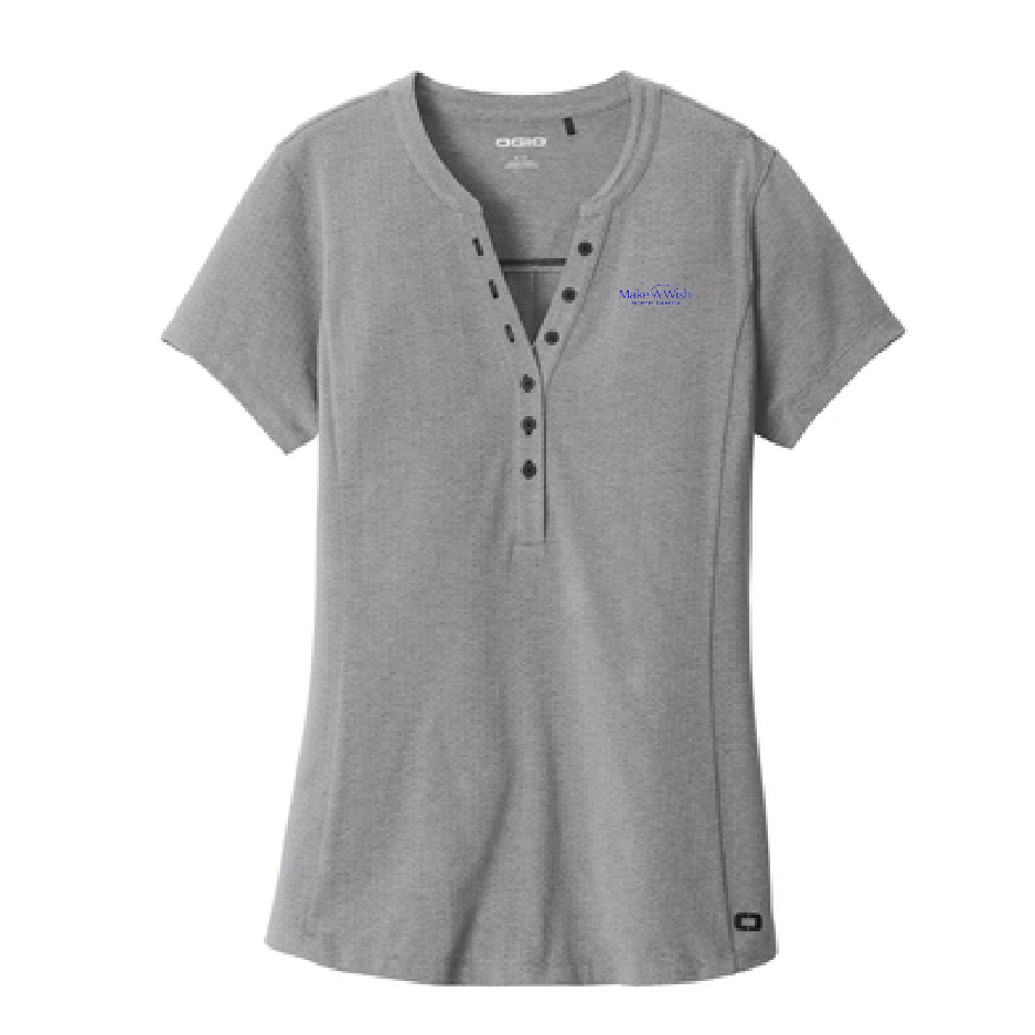 MAW116. Ladies Tread Henley Polo