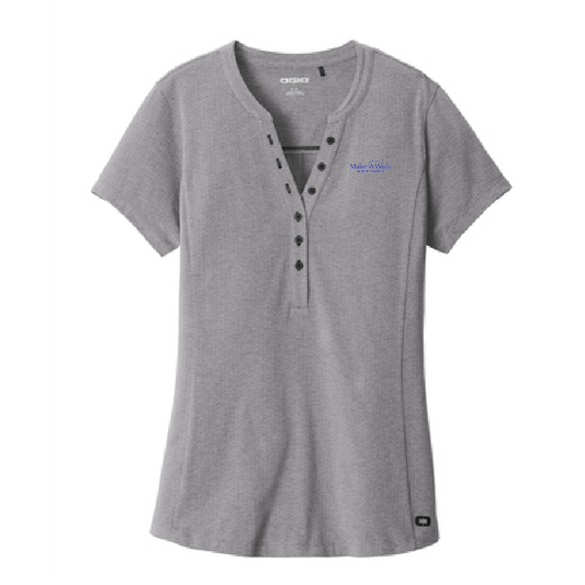MAW116. Ladies Tread Henley Polo