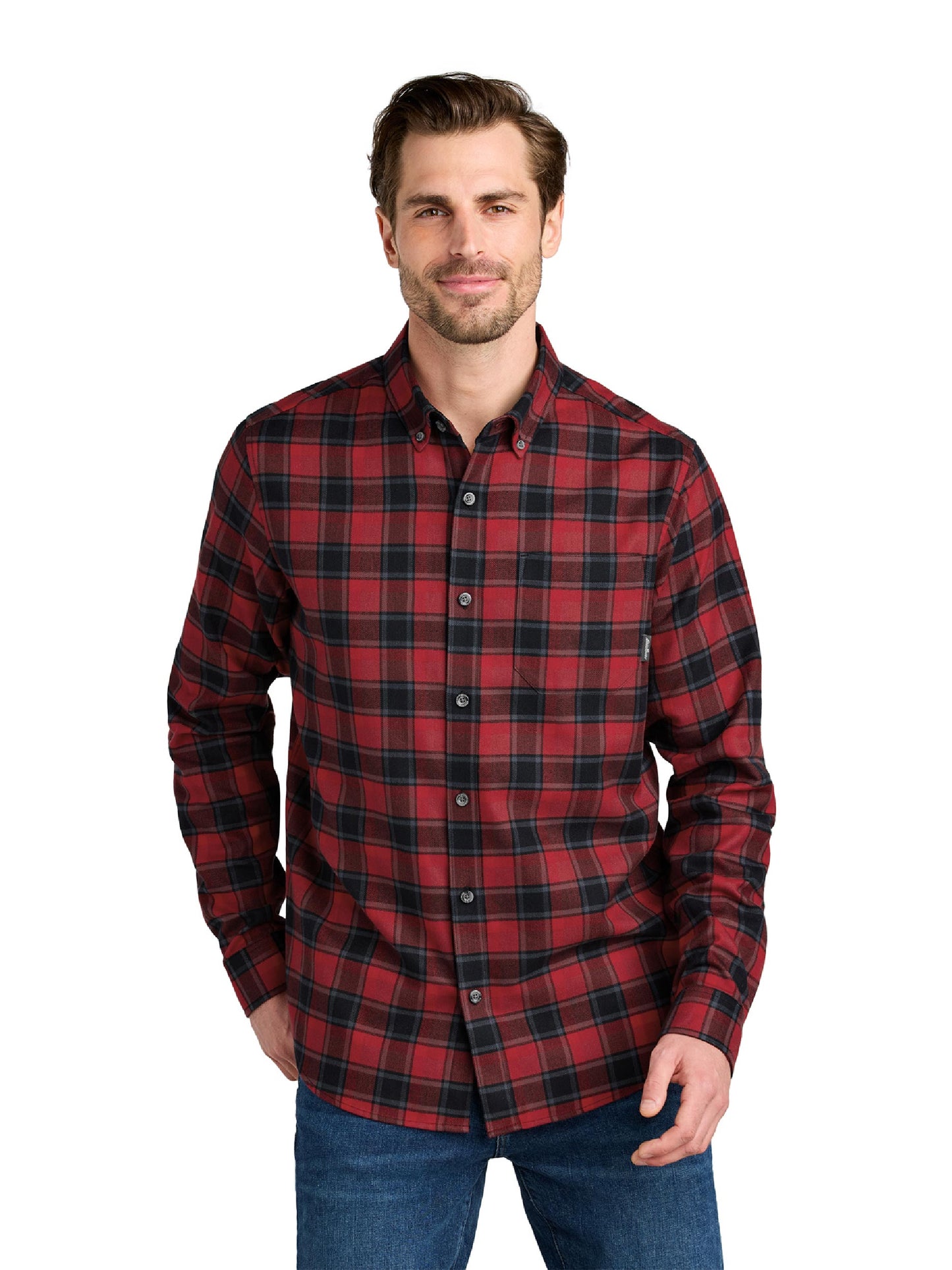 NC113. Eddie Bauer® Long Sleeve Favorite Flannel Plaid Shirt