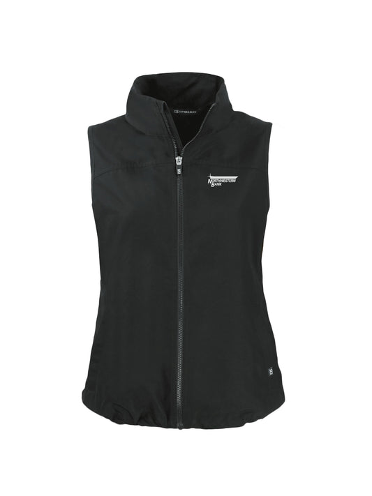 NB118. Cutter & Buck Charter Recycled Packable Womens Full Zip Vest