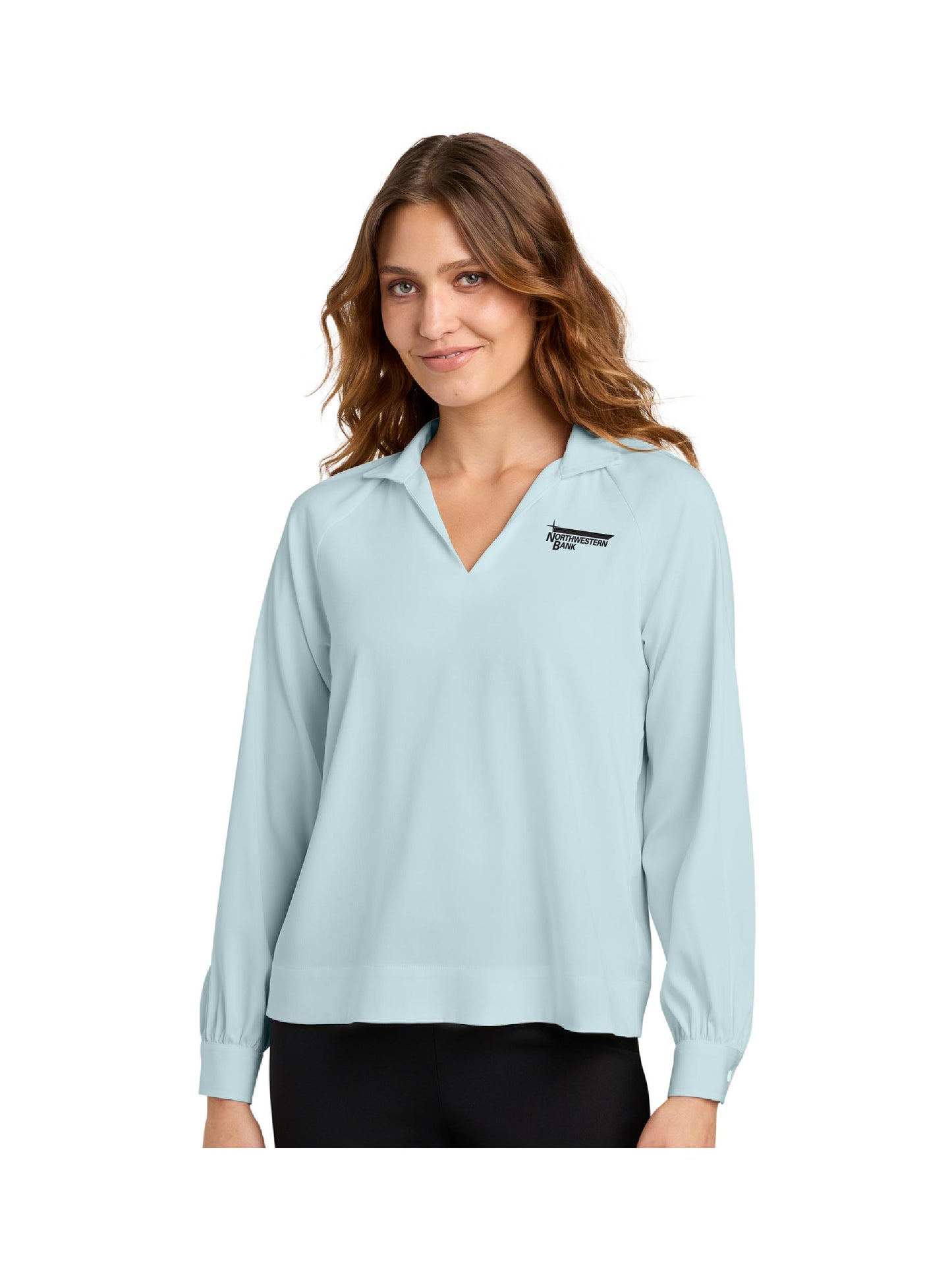 NB120. Mercer+Mettle Women’s Long Sleeve Buttery Soft Popover Blouse