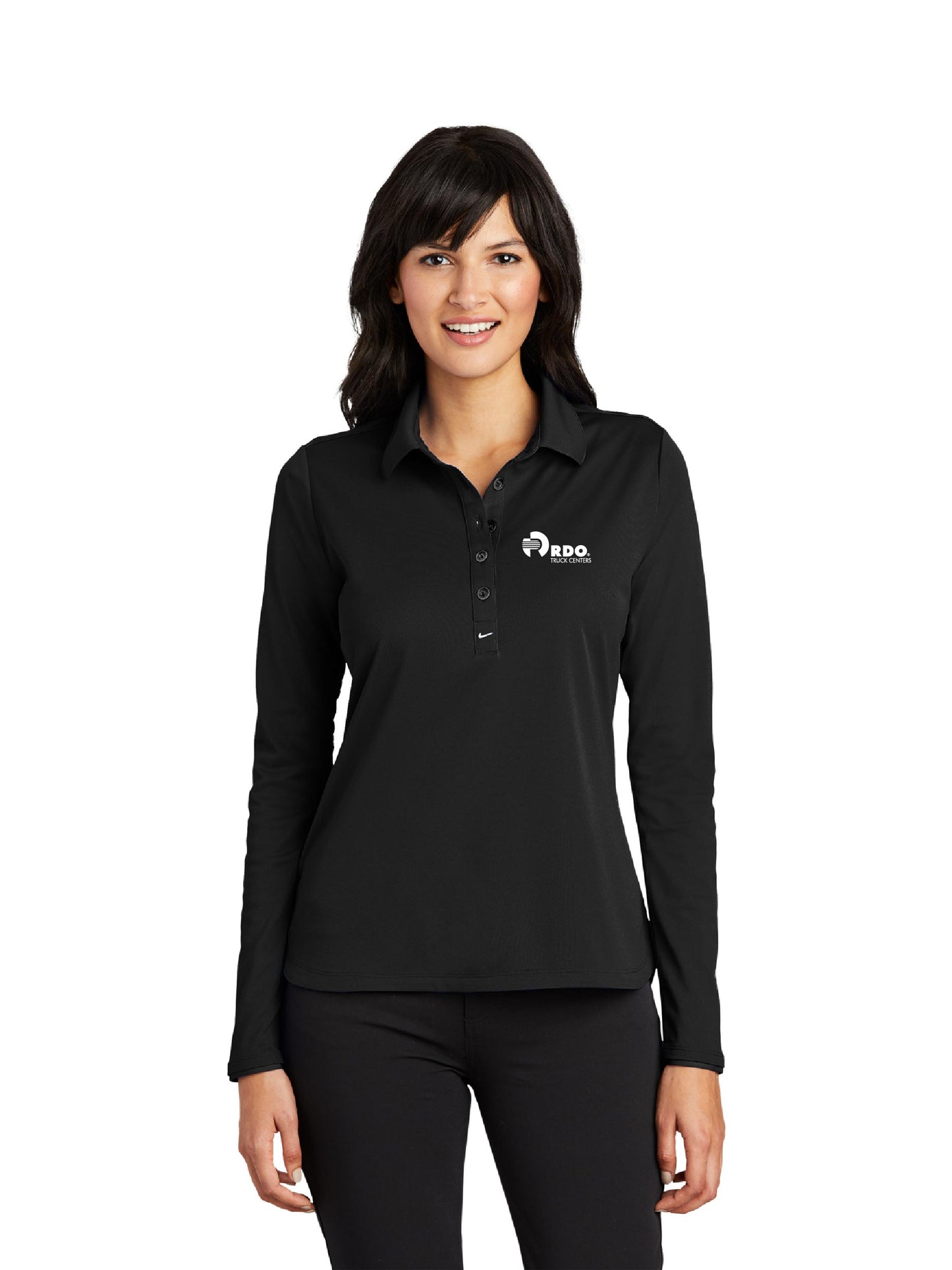 RDOU101. Nike Ladies Long Sleeve Dri-FIT Stretch Tech Polo