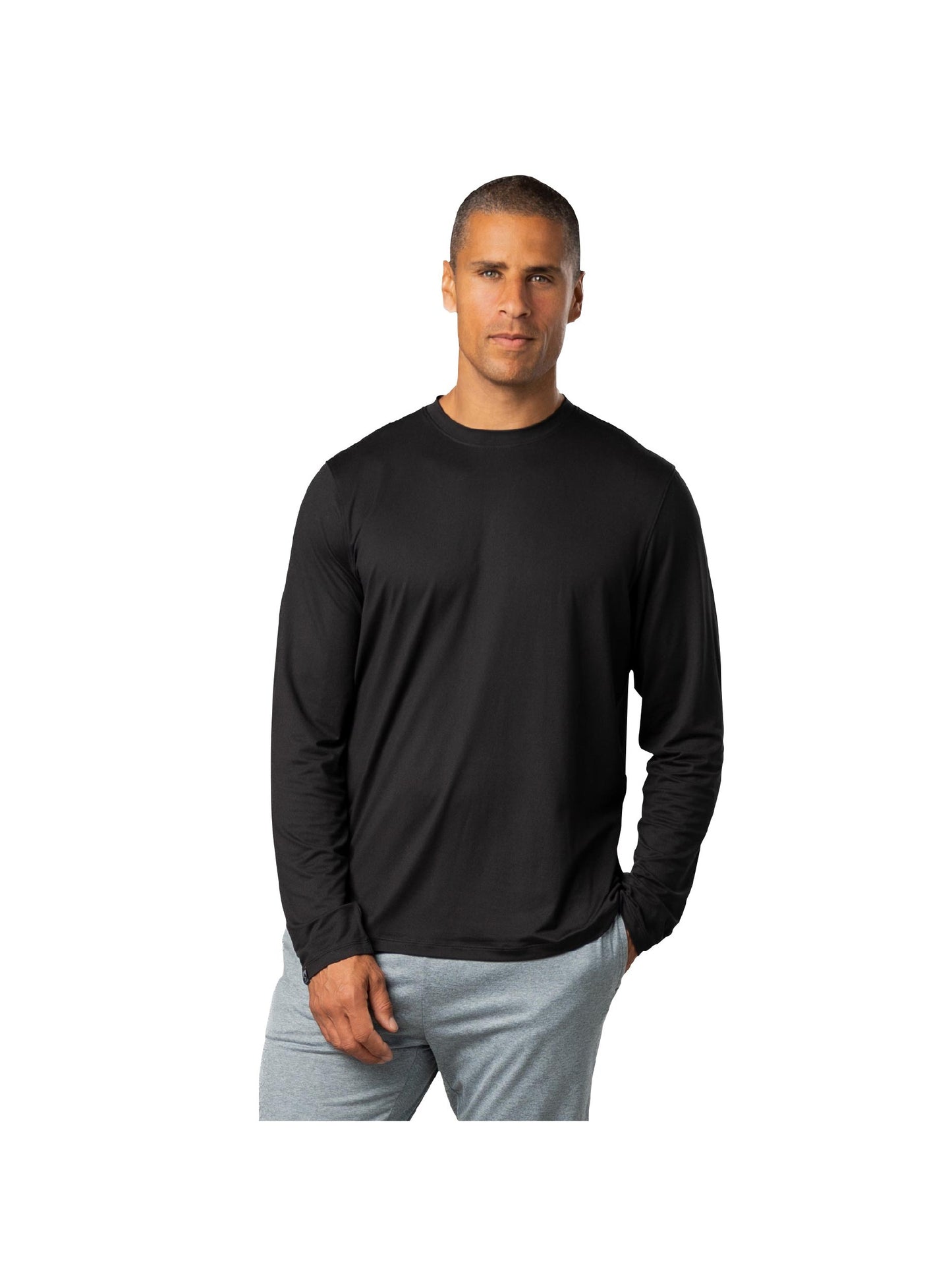RR46-226. Men's Varsity High Stretch Long Sleeve T-Shirt
