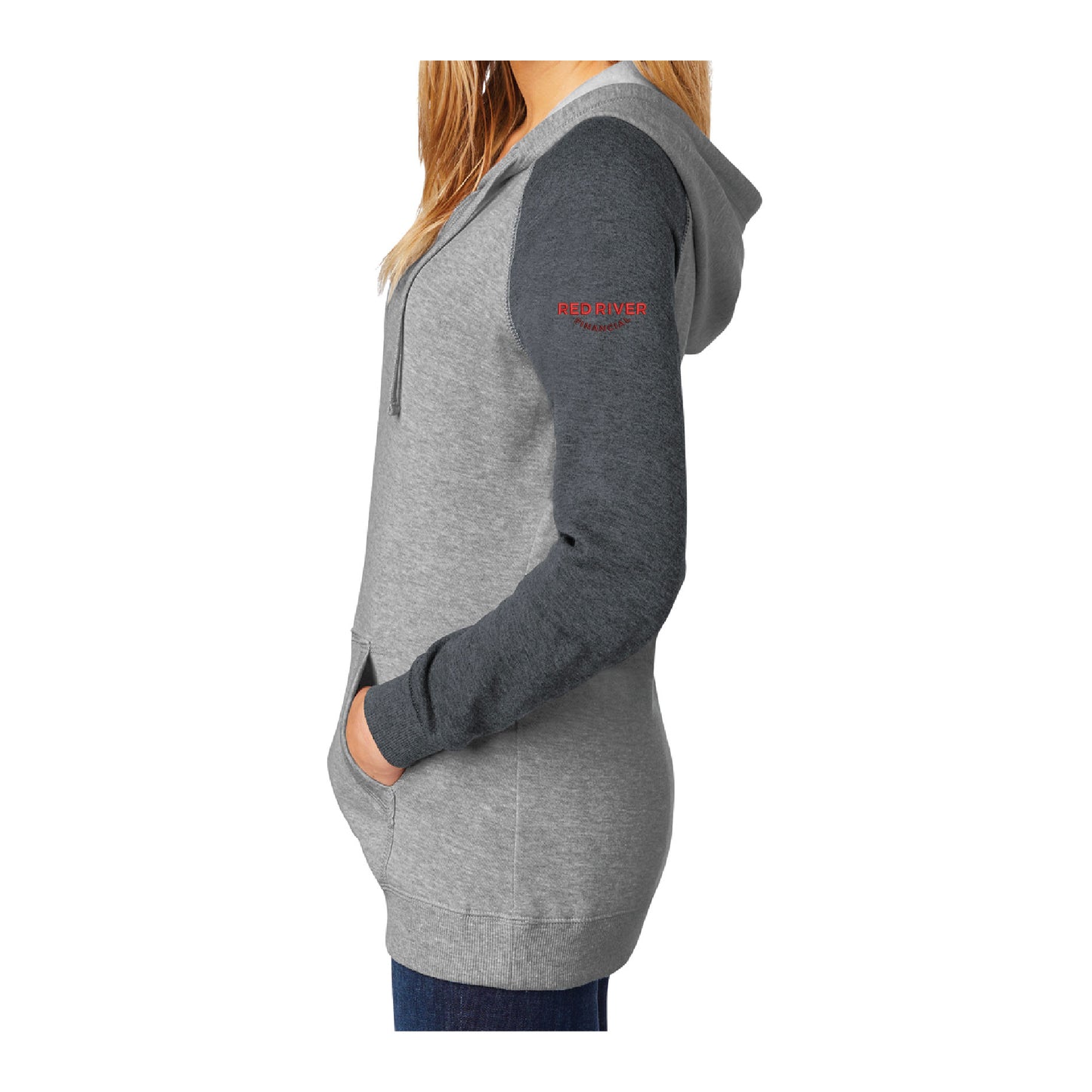 RRF107. District ® Women’s Lightweight Fleece Raglan Hoodie