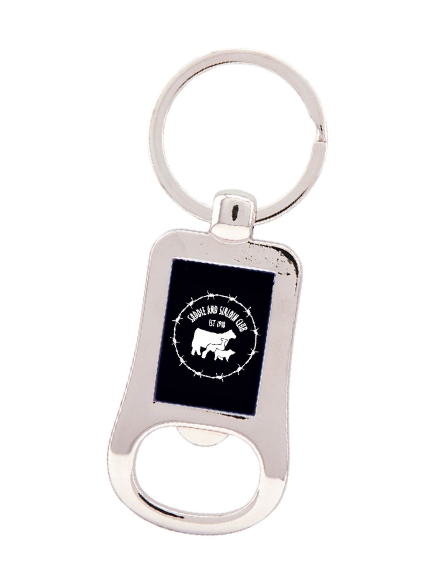 NDSUUS505: Saddle + Sirloin Club Keychain