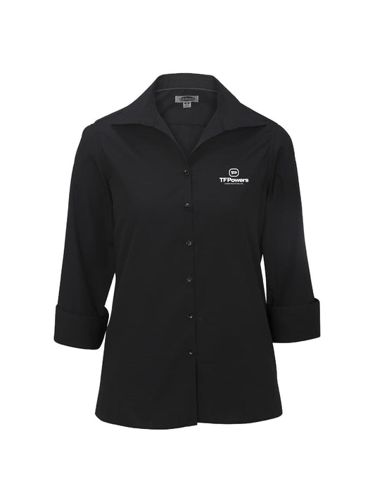 TFP101. Lightweight Poplin Three Quarter Sleeve Ladies Shirt