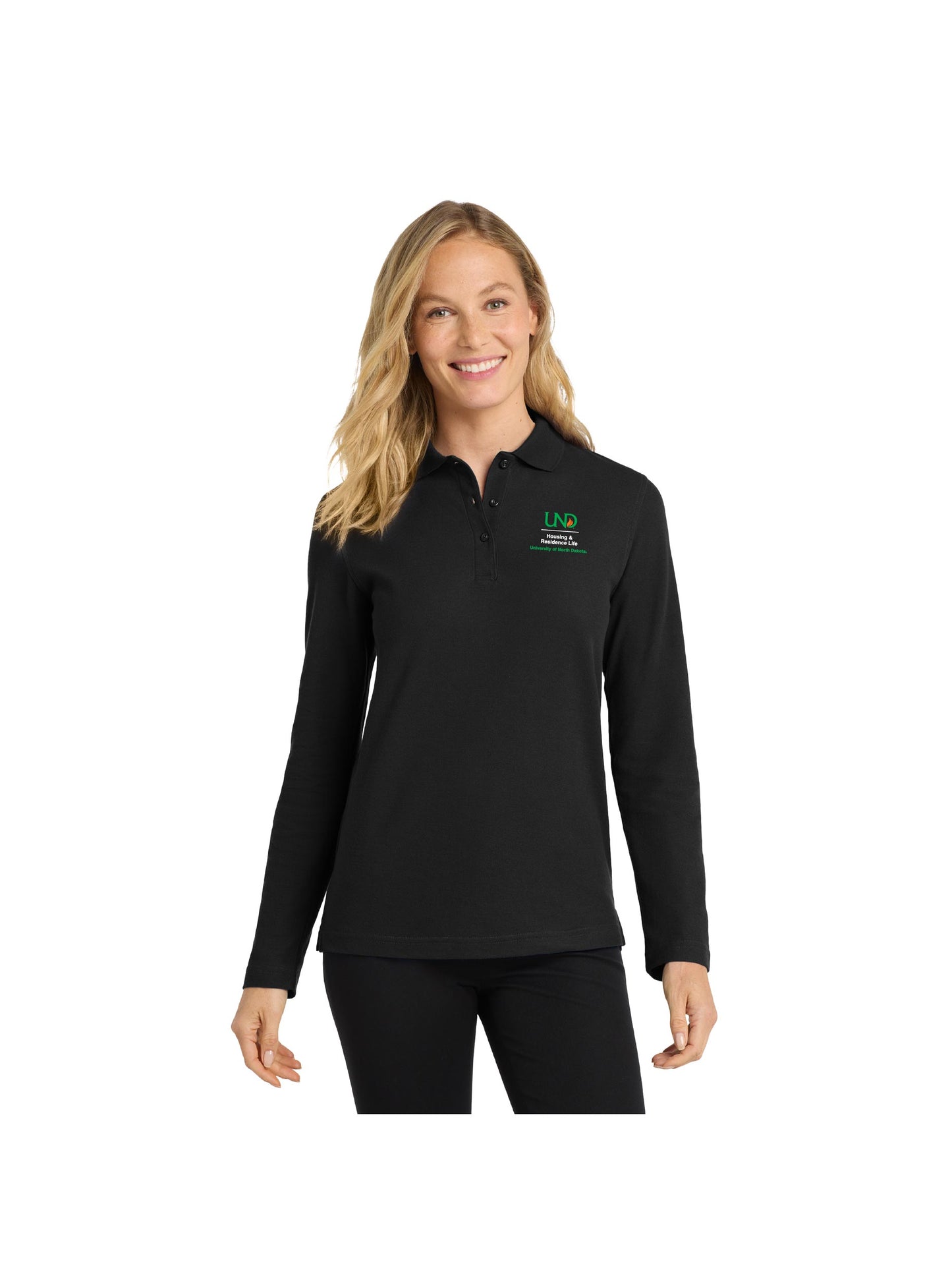 UND111. Port Authority® Ladies' Silk Touch Long Sleeve Polo