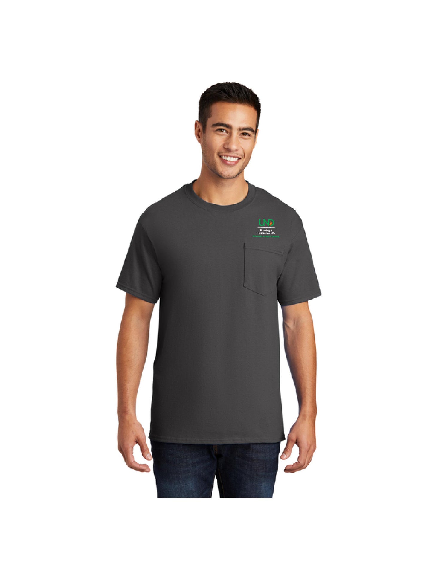 UND208. Port & Company® Essential Pocket Tee