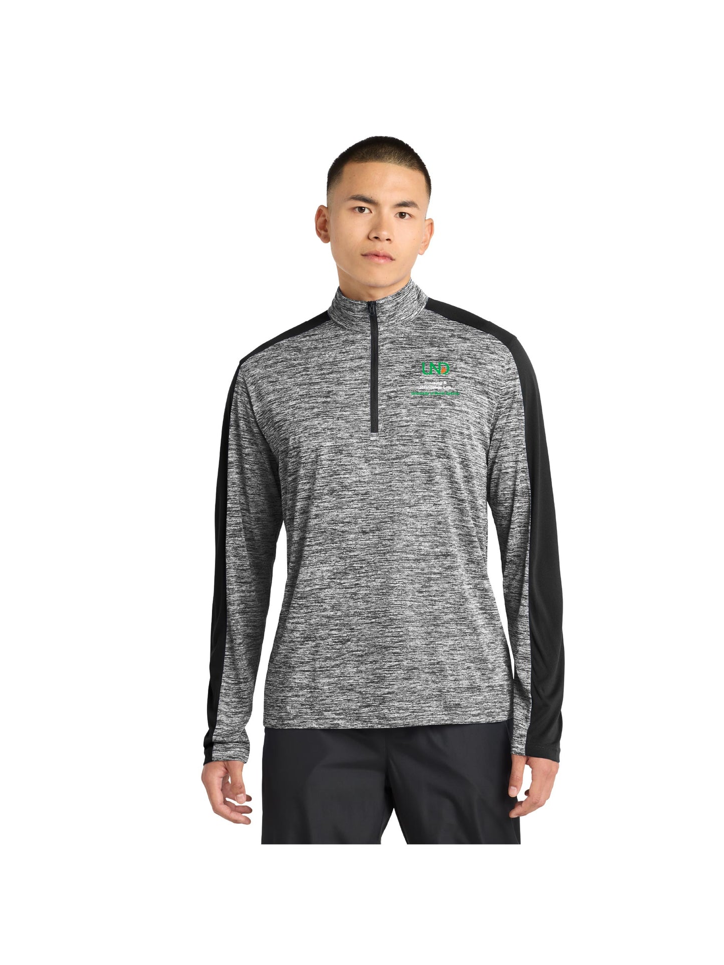 UND254. Sport-Tek PosiCharge Electric Heather Colorblock 1/4-Zip Pullover