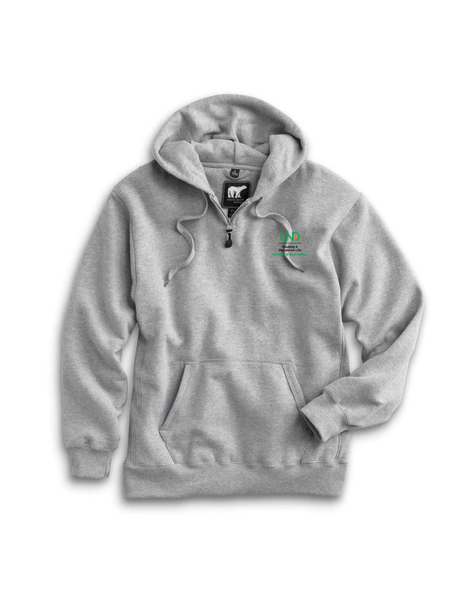 UND244. White Bear Heavyweight Hooded Sweatshirt