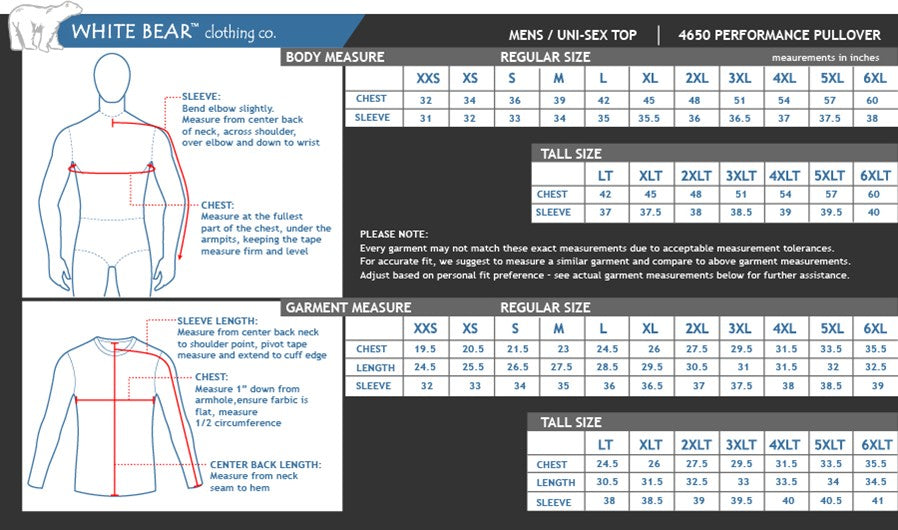 RDOU202. White Bear Performance Pullover