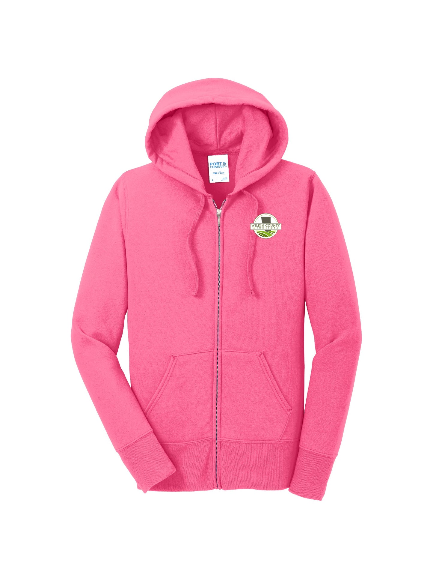 WC106. Women's Port & Company Core Fleece Full-Zip Hooded Sweatshirt