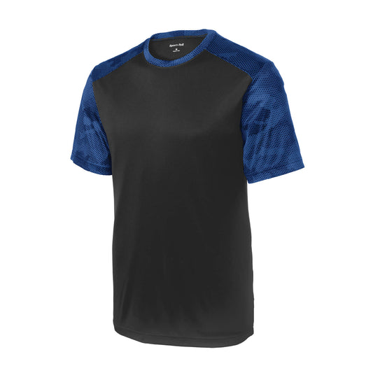 HE101. Youth Sport-Tek® CamoHex Colorblock Tee