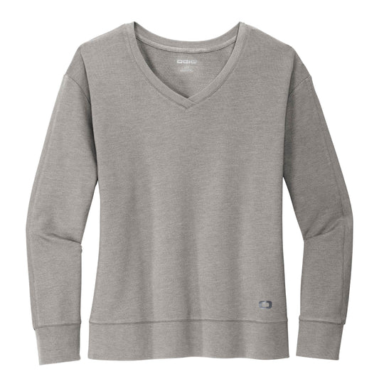 SST109. OGIO® Ladies Luuma Flex Long Sleeve V-Neck