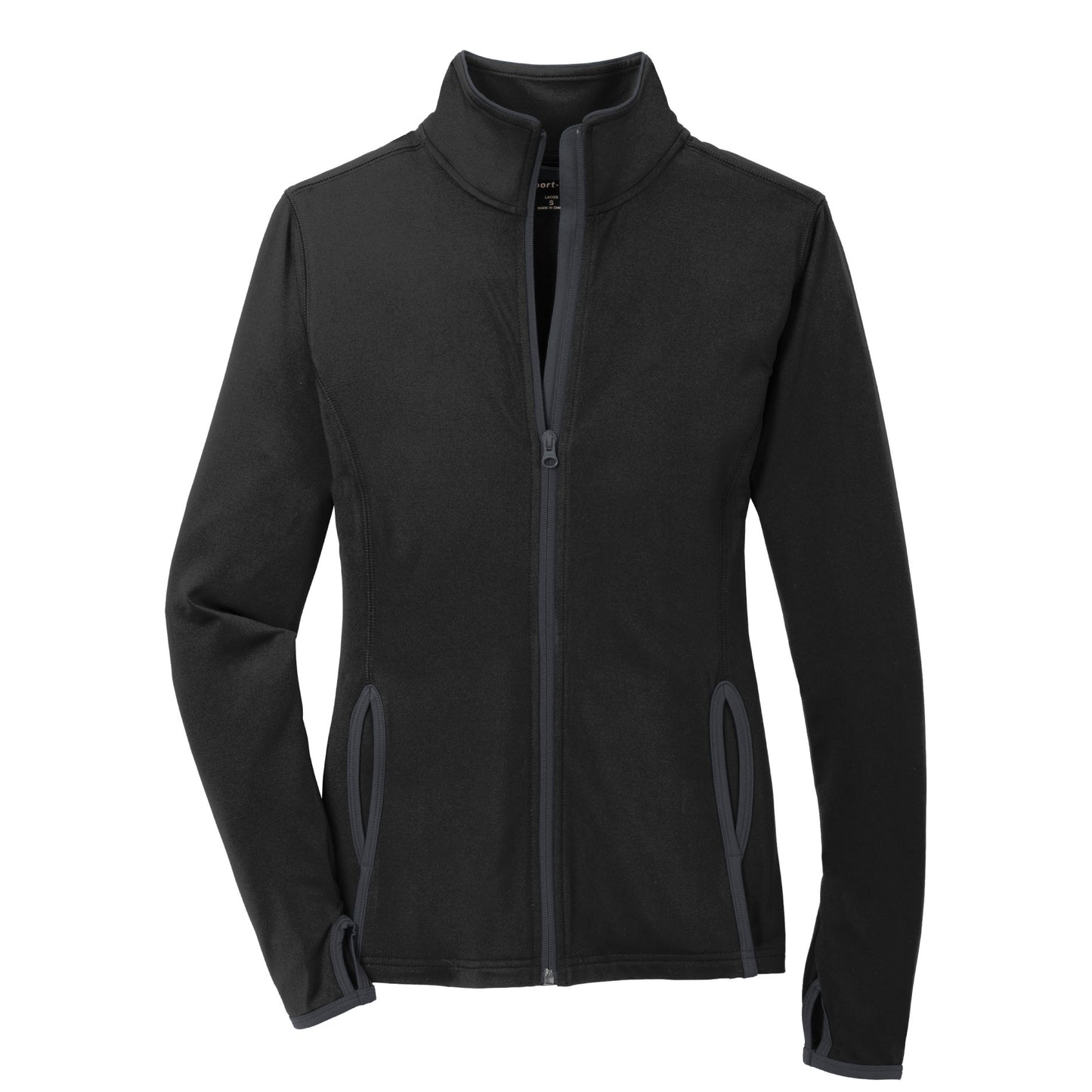 SST111. Sport-Tek® Ladies Sport-Wick® Stretch Contrast Full-Zip Jacket