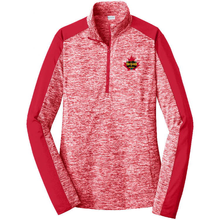 TSCA211. Ladies' Colorblock ¼-Zip Pullover