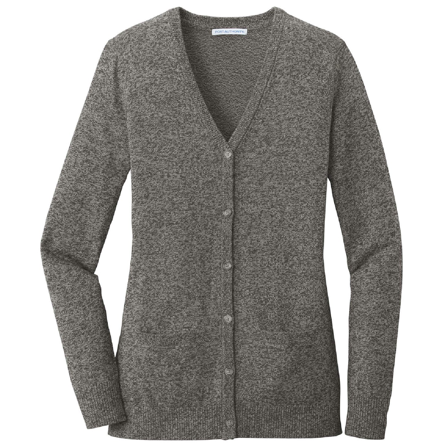 RDOT117. Women's Port Authority® Marled Cardigan Sweater