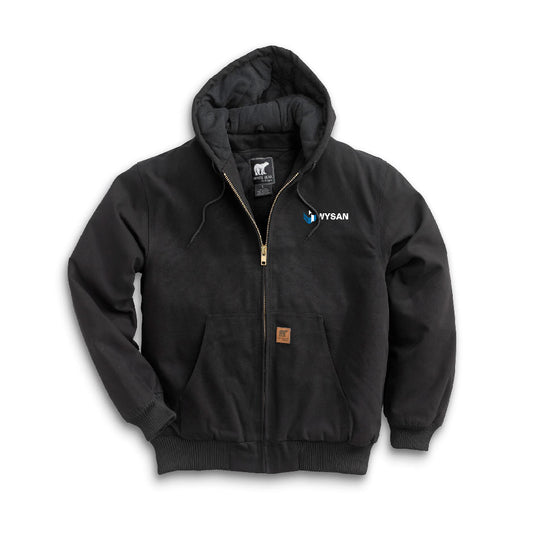 WYS203. Men’s White Bear Cotton Duck Hooded Jacket