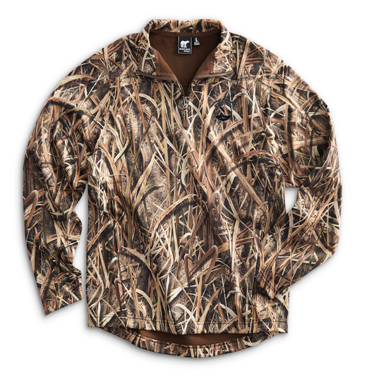 IBI401. White Bear Mossy Oak Camo Pullover