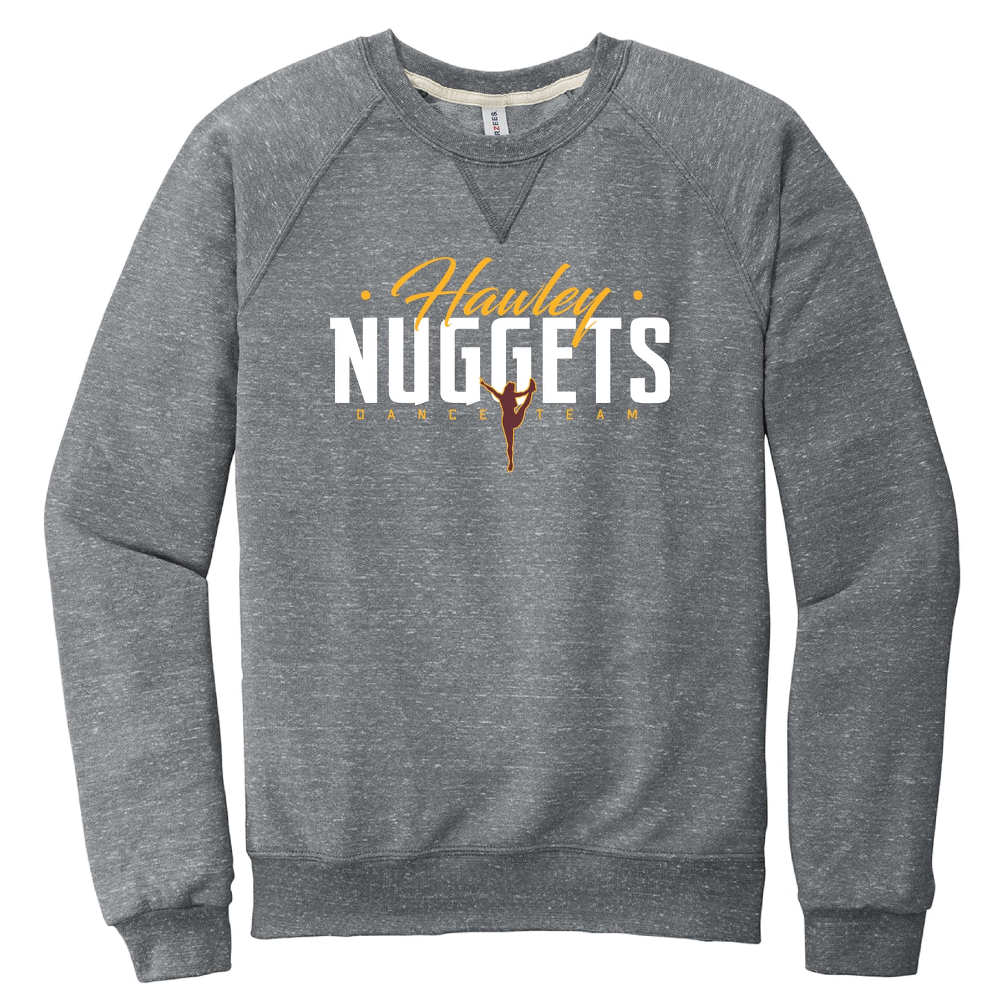 HDT314. JERZEES ® Snow Heather French Terry Raglan Crew