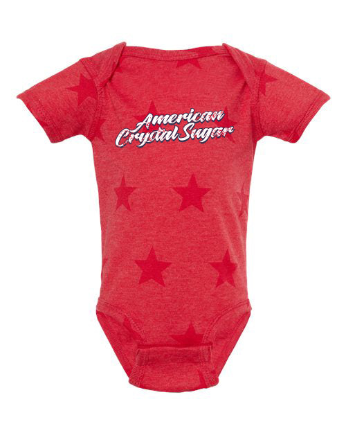 ACS434. Infant Five Star Short Sleeve Onesie.