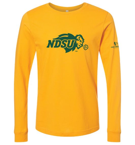 NDSUFW302. Unisex BELLA + CANVAS Jersey Long Sleeve Tee